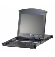Квм переключатель ATEN 16P CAT-5 HIGH DENSITY DUAL RAIL LCD KVM (KL1516AM-AXA-RG)