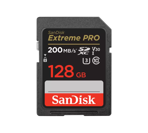 Карта памяти SanDisk Extreme PRO 128GB SDXC Memory Card 200MB/s
