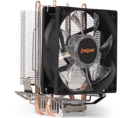 Exegate EX286297RUS Кулер ExeGate Wizard EXX200-PWM.BLUE (Al+Copper, 2 тепл.трубки, LGA775/1150/1151/1155/1156/1200/1700/AM2/AM2+/AM3/AM3+/AM4/FM1/FM2/754/939/940, TDP 80W, Fan 90mm, PWM, 800-2400RPM