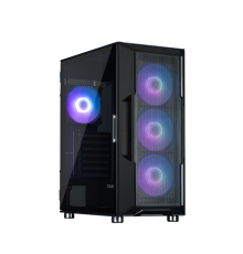 Корпус ZALMAN I3 NEO ARGB BLACK, ATX, BLACK, FRONT MESH, WINDOW, 2x3.5", 3x2.5", 1xUSB2.0, 2xUSB3.0, FRONT 3x120mm ARGB, REAR 1x120mm ARGB (i3 NEO ARGB Black)