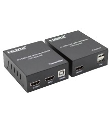 ORIENT VE050, HDMI KVM extender (Tx+Rx), HDMI+USB+Audio удлинитель до 120 м по витой паре Cat5e/6, HDMI 1.4, 4K@30Hz/1080p@60Hz, HDCP (31212)
