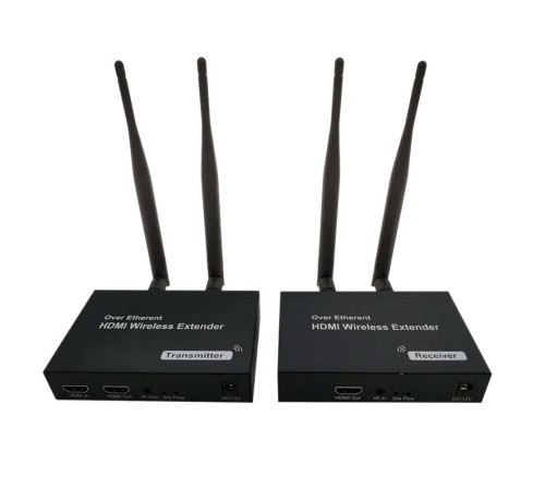 ORIENT VE057, WiFi HDMI Extender (Tx+Rx), HDMI беспроводной удлинитель до 200 м, HDMI 1.3, 1080p@60Hz, HDCP1.2, передача ИК сигнала управления (датчики в комплекте), (31367)