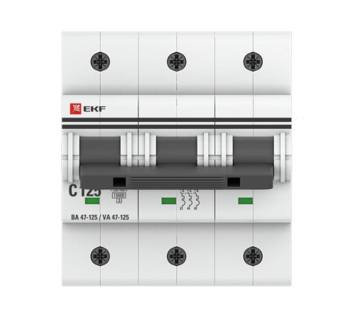 EKF mcb47125-3-125C Автоматический выключатель 3P 125А (C) 15кА ВА 47-125 EKF PROxima