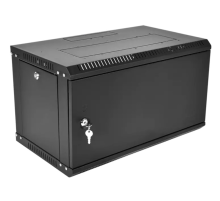 ЦМО Шкаф телекоммуникационный настенный разборный ЭКОНОМ 9U (600 ? 650) дверь металл, цвет черный (ШРН-Э-9.650.1-9005)