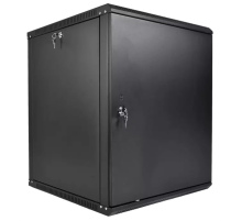 ЦМО Шкаф телекоммуникационный настенный разборный ЭКОНОМ 12U (600 ? 350) дверь металл, цвет черный (ШРН-Э-12.350.1-9005)