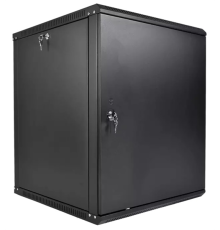ЦМО Шкаф телекоммуникационный настенный разборный ЭКОНОМ 12U (600 ? 350) дверь металл, цвет черный (ШРН-Э-12.350.1-9005)