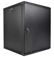 ЦМО Шкаф телекоммуникационный настенный разборный ЭКОНОМ 12U (600 ? 650) дверь металл, цвет черный (ШРН-Э-12.650.1-9005)