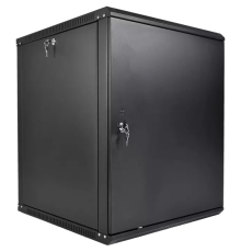 ЦМО Шкаф телекоммуникационный настенный разборный ЭКОНОМ 15U (600 ? 350) дверь металл, цвет черный (ШРН-Э-15.350.1-9005)