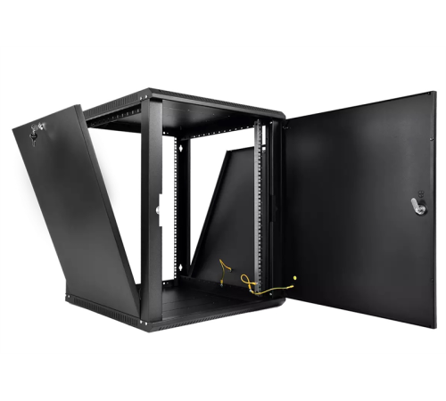 ЦМО Шкаф телекоммуникационный настенный разборный ЭКОНОМ 15U (600 ? 650) дверь металл, цвет ченрый (ШРН-Э-15.650.1-9005)