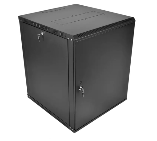 ЦМО Шкаф телекоммуникационный настенный разборный ЭКОНОМ 15U (600 ? 650) дверь металл, цвет ченрый (ШРН-Э-15.650.1-9005)