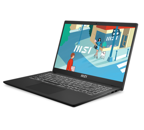 Ноутбук Modern 15H Core i5-13420H 15.6" FHD (1920*1080), 60Hz lPS DDR4 16GB*1 Iris Xe Graphics 512GB SSD 3cell (53.8Whr) 1.9kg Single backlight (White) DOS,1y Black KB Eng/Rus (9S7-15H411-096)
