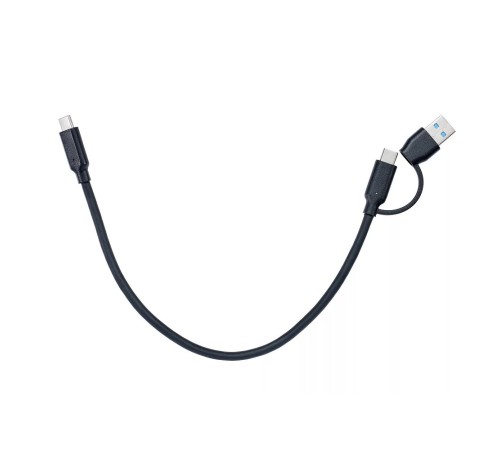 Telecom TUS716-0.3M Кабель соединительный 2-in-1 USB-A/C to Type C,10Gbps, 0.3m