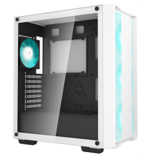 Корпус Deepcool CC560 WH V2 без БП, боковое окно (закаленное стекло), 3x120мм LED вентилятор спереди и 1x120мм LED вентилятор сзади, белый, ATX (CC560 WH V2)