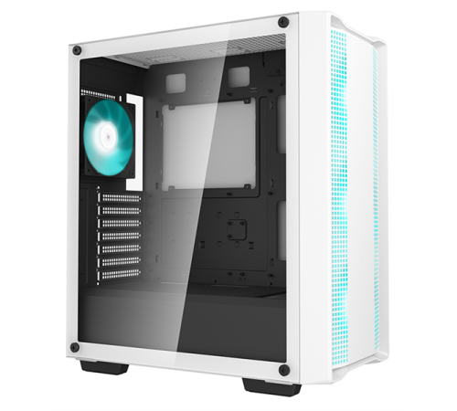 Корпус Deepcool CC560 WH V2 без БП, боковое окно (закаленное стекло), 3x120мм LED вентилятор спереди и 1x120мм LED вентилятор сзади, белый, ATX (CC560 WH V2)