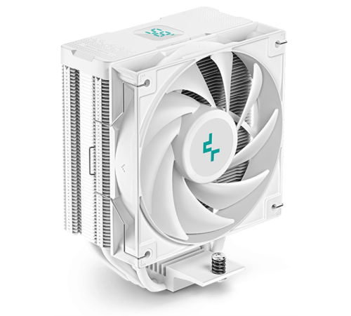 Кулер для процессора DEEPCOOL AG400 DIGITAL WH LGA1700/1200/115X/AM5/AM4 (9шт/кор, TDP 220W, PWM, Fan 120mm, 4 тепл. трубки, черный) RET (AG400 DIGITAL WH) Кулер для процессора DEEPCOOL AG400 DIGITAL WH LGA1700/1200/115X/AM5/AM4 (9шт/кор, TDP 220W, PWM, Fan 120mm, 4 тепл. трубки, черный) RET (AG400 DIGITAL WH)