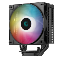 Кулер для процессора DEEPCOOL AG400 DIGITAL BK ARGB LGA1700/1200/115X/AM5/AM4 (9шт/кор, TDP 220W, PWM, ARGB Fan 120mm, 4 тепл. трубки, черный) RET (AG400 DIGITAL BK ARGB)