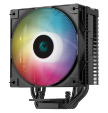 Кулер для процессора DEEPCOOL AG400 DIGITAL BK ARGB LGA1700/1200/115X/AM5/AM4 (9шт/кор, TDP 220W, PWM, ARGB Fan 120mm, 4 тепл. трубки, черный) RET (AG400 DIGITAL BK ARGB)