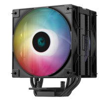Кулер для процессора DEEPCOOL AG400 DIGITAL PLUS LGA1700/1200/115X/AM5/AM4 (9шт/кор, TDP 220W, PWM, DUAL ARGB Fan 120mm, 4 тепл. трубки, черный) RET (AG400 DIGITAL PLUS)