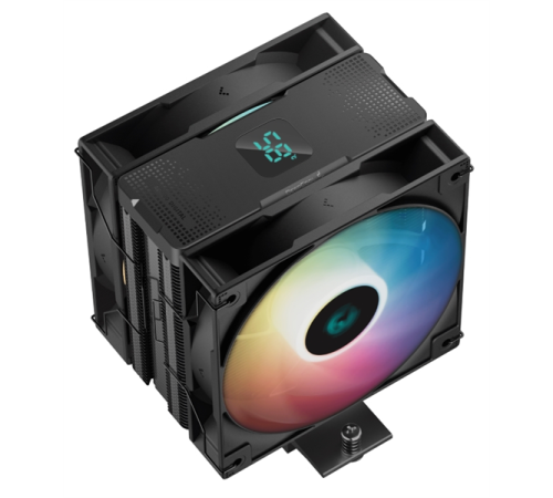 Кулер для процессора DEEPCOOL AG400 DIGITAL PLUS LGA1700/1200/115X/AM5/AM4 (9шт/кор, TDP 220W, PWM, DUAL ARGB Fan 120mm, 4 тепл. трубки, черный) RET (AG400 DIGITAL PLUS) Кулер для процессора DEEPCOOL AG400 DIGITAL PLUS LGA1700/1200/115X/AM5/AM4 (9шт/кор, TDP 220W, PWM, DUAL ARGB Fan 120mm, 4 тепл. трубки, черный) RET (AG400 DIGITAL PLUS)