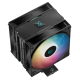 Кулер для процессора DEEPCOOL AG400 DIGITAL PLUS LGA1700/1200/115X/AM5/AM4 (9шт/кор, TDP 220W, PWM, DUAL ARGB Fan 120mm, 4 тепл. трубки, черный) RET (AG400 DIGITAL PLUS)