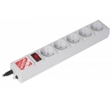 Сетевой фильтр Powercube SPG-B-15-GREY 5м (5 розеток) серый (коробка)