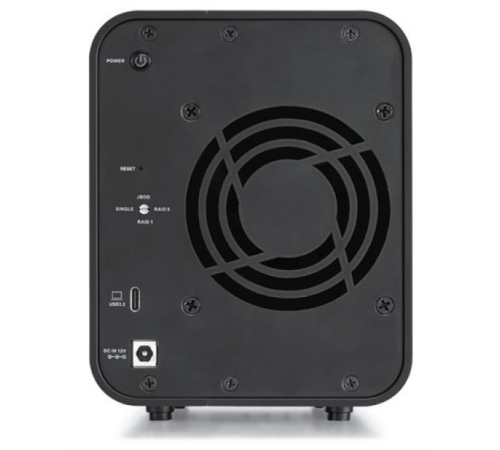 Система хранения данных TerraMaster D2-320 DAS tower/JBOD,RAID0,1/up to 2 SATA(3,5' or 2,5')/1xUSB3.1 Type-C gen2/1xPS/1YW (D2-320)