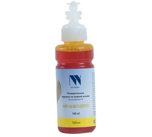 Чернила NV-INK100 Yellow универсальные на водной основе для аппаратов HP (100 ml) (Китай)