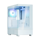 Корпус ZALMAN P10, MATX, WHITE, WINDOW, 2x3.5", 3x2.5", 1xUSB TYPE-C, 1xUSB3.0, REAR 1x120mm ARGB (P10 White)