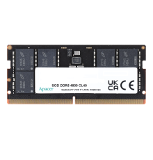 Оперативная память Apacer  DDR5  16GB  4800MHz SO-DIMM (PC5-38400) CL40 1.1V (Retail) 2048*8  3 years (AS16GHB48CTBBGH/FS.16G2A.PTH) (AS16GHB48CTBBGH)