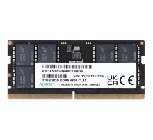 Оперативная память Apacer  DDR5  32GB  4800MHz SO-DIMM (PC5-38400) CL40 1.1V (Retail) 2048*8  3 years (AS32GHB48CTBBGH/FS.32G2A.PTH) (AS32GHB48CTBBGH)