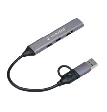 Разветвитель USB 3.0/2.0 Gembird, 4 порта: 2xType-C, 1xUSB 3.0, 1xUSB 2.0, кабель Type-C+USB (UHB-C444)