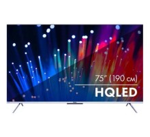 75" Телевизор HAIER Smart TV S3, QLED, 4K Ultra HD, серебристый, СМАРТ ТВ, Android