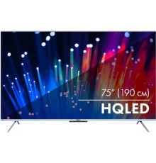 75" Телевизор HAIER Smart TV S3, QLED, 4K Ultra HD, серебристый, СМАРТ ТВ, Android