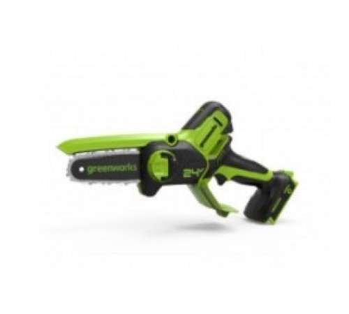 GreenWorks G24MCS10K2 Цепная мини пила аккумуляторная, 24V, 10см, c 1хАКБ 2Ач и ЗУ [2008207UA]
