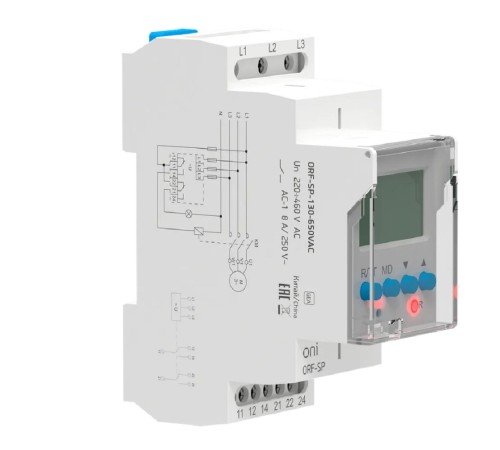 IEK ORF-SP-130-650VAC Реле фаз ORF-SP 3ф. 2 конт. 130-650В AC ONI IEK ORF-SP-130-650VAC Реле фаз ORF-SP 3ф. 2 конт. 130-650В AC ONI