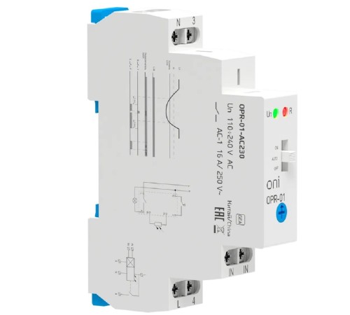 IEK OPR-01-AC230 Фотореле OPR-01 1 конт. 230В АС с вынос.дат. ONI IEK OPR-01-AC230 Фотореле OPR-01 1 конт. 230В АС с вынос.дат. ONI