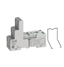 IEK ORS-M-2-2-G Розетка трёхъярусная ORS-M для реле ORM 2C ONI