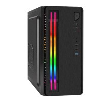 Exegate EX296384RUS Корпус Minitower ExeGate mEVO-7805-XP400 (mATX, БП XP400 с вент. 12см, 2*USB+1*USB3.0, аудио, черный, с 2*RGB подсветкой)