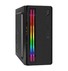 Exegate EX296384RUS Корпус Minitower ExeGate mEVO-7805-XP400 (mATX, БП XP400 с вент. 12см, 2*USB+1*USB3.0, аудио, черный, с 2*RGB подсветкой)