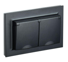 IEK BR-R26-16-44-K02-F BRITE Роз. 2-я с кр. 16А в сб IP44 РСбш12-3-44-БрЧ черн.