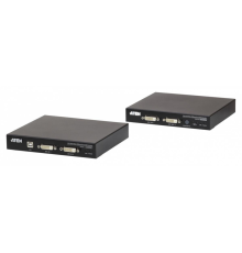 Квм переключатель ATEN HDBaset2.0  USB 2.0 Dual DVI KVM EXTENDER W/EU ADP. (CE624-AT-G)