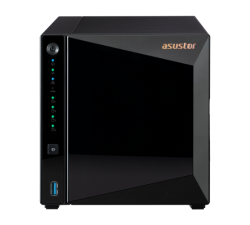 Cетевое хранилище ASUSTOR AS3304T V2 4-Bay NAS/MPl/ARM64 64-bit 1.7GHz/2GBDDR4/noHDD,LFF(HDD,SSD),/1x2.5GbE(LAN)/3xUSB3.2; 90IX01L0-BW3S00 (AS3304T V2)