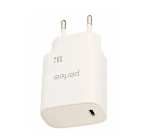 PERFEO Сетевое зарядное устройство с разъемом TYPE-C, 20W, белый (I4660)
