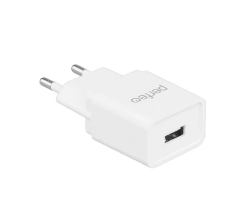 PERFEO Сетевое зарядное устройство с разъемом USB, 2А, белый (I4657)