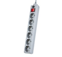 Perfeo Сетевой фильтр "POWER+",PF_A4675 (5,0м, 6 розеток, серый (PF-PP-6/5,0-G))