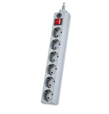 Perfeo Сетевой фильтр "POWER+", PF_A4673 (3,0м, 6 розеток, серый (PF-PP-6/3,0-G))