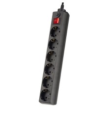 Perfeo Сетевой фильтр "POWER+",PF_A4670 (1,8м, 6 розеток, черный (PF-PP-6/1,8-B))