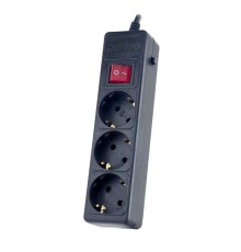 Perfeo Сетевой фильтр "POWER+",PF_A4666 (3м, 3 розетки, черный (PF-PP-3/3,0-B))