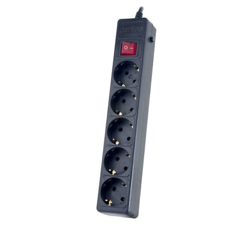 Perfeo Сетевой фильтр "POWER+",PF_A4660 (3,0м, 5 розеток, черный (PF-PP-5/3,0-B))