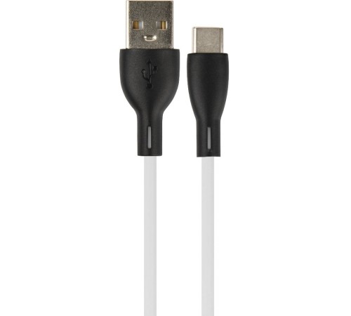 PERFEO Кабель USB A вилка - C вилка, 2.4A, белый, силикон, длина 1 м., SILICON (U4716)